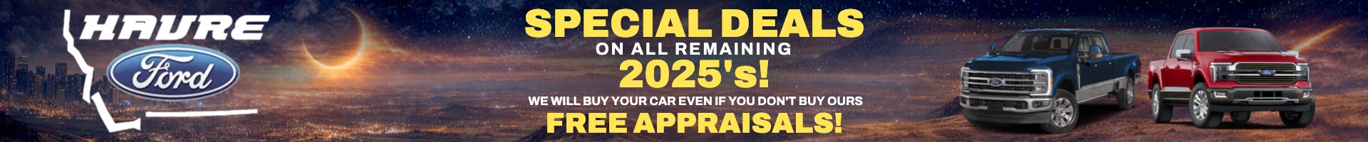 SPECIAL DEALS on remaining 2025