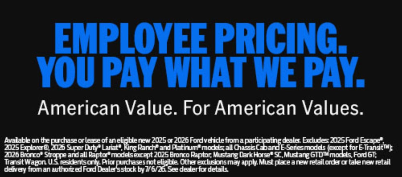Employee Pricing. You Pay What We Pay.